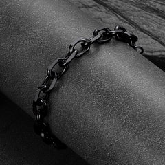 Stainless Steel Rolo Link Bracelet