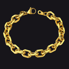 Stainless Steel Rolo Link Bracelet