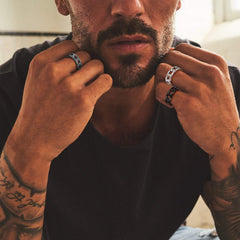 Chunky Cuban Link Chain Ring Men Stainless Steel