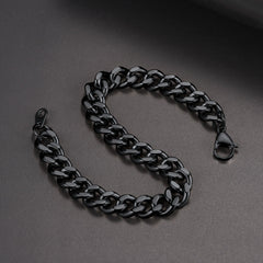 Thick Cuban Chain Link 5/7/9/12mm Width Bracelet