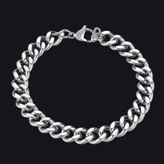 Thick Cuban Chain Link 5/7/9/12mm Width Bracelet
