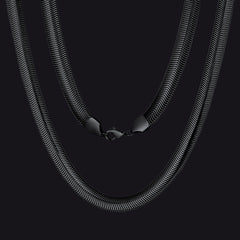 Colar de elos de corrente de cobra feminino 8 mm