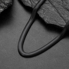 Colar de elos de corrente de cobra feminino 8 mm