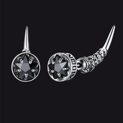 Brincos de pino Viking Rune Viking Nordic Star Rune Fang para homens