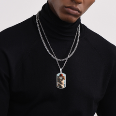 Colar com etiqueta de cachorro com foto personalizada, masculino e feminino