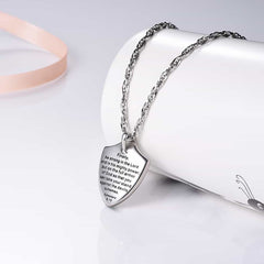 Colar com pingente de cruz cristã, Efésios 610, masculino