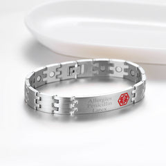 Pulseira magnética unissex personalizada e gravada casaivy