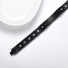 Pulseira magnética unissex personalizada e gravada casaivy