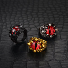 Anel de Sauron com Olho de Motociclista Anel de Garra de Dragão Masculino