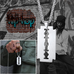 Eboy Rasierklingen-Halskette mit Erkennungsmarke, für Herren