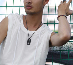 Eboy Rasierklingen-Halskette mit Erkennungsmarke, für Herren