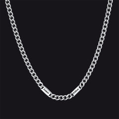 Colar com nome e elo de corrente cubana gravados personalizados