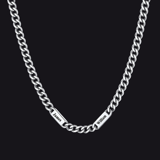 An meine Männer – Halskette mit graviertem Namen, Geburtstags- oder Jubiläumsgeschenk für ihn