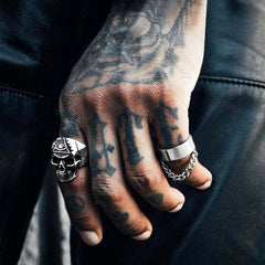Anel de caveira Eye Providence masculino