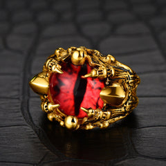 Anel de Sauron com Olho de Motociclista Anel de Garra de Dragão Masculino