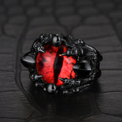 Anel de Sauron com Olho de Motociclista Anel de Garra de Dragão Masculino