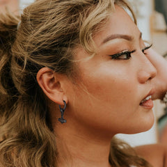 Brincos de argola pendentes Viking Rune Viking Thors Hammer Mjolnir para homens