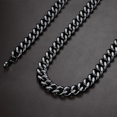 Colar de corrente cubana resistente 5/7/9/12 mm de largura