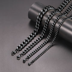 Colar de corrente cubana resistente 5/7/9/12 mm de largura