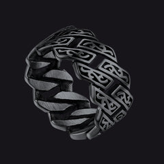 Retro Keltische Kette Edelstahl Ring Herren