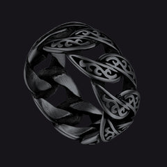 Celtic Cuban Chain Ring Men Stainless Steel