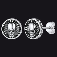 Brincos de pino Viking Rune Viking Nordic Star Rune Fang para homens