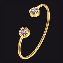 Roman Numerals Birthstone Bracelets Bracelet