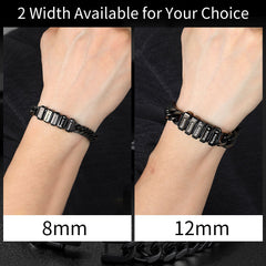 Customized Engraved Multiple Name Cuban Link Chain Bracelet