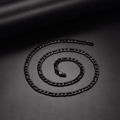 Figaro Link Chain Necklace & Bracelet Set for Men