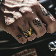 Anel Maçônico de Aço Inoxidável Maçônico Masculino