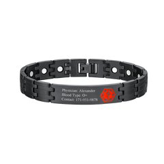 Pulseira magnética unissex personalizada e gravada casaivy