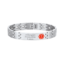 Pulseira magnética unissex personalizada e gravada casaivy