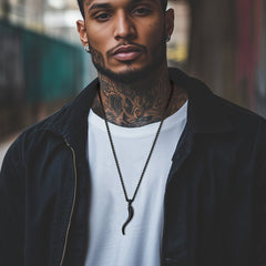 Colar de chifre italiano Cornicello Amuleto Pingente Homens Mulheres