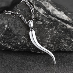 Colar de chifre italiano Cornicello Amuleto Pingente Homens Mulheres