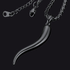Colar de chifre italiano Cornicello Amuleto Pingente Homens Mulheres