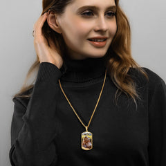 Colar com foto dupla face personalizada para identificação de cachorro, masculino e feminino