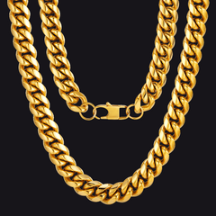 Klobige, schwere Miami Cuban Link Chain Halskette für Männer, 14–30 Zoll