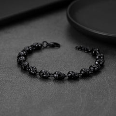 Gothic Linked Chain Skull Bracelet