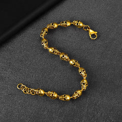 Gothic Linked Chain Skull Bracelet