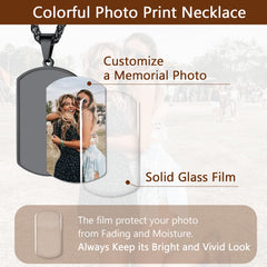 Colar com etiqueta de cachorro com foto personalizada, masculino e feminino