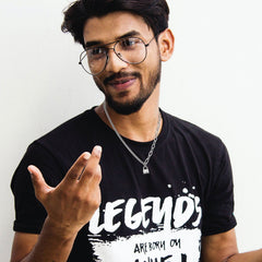 Colar com pingente de cadeado e algema para mulheres e homens