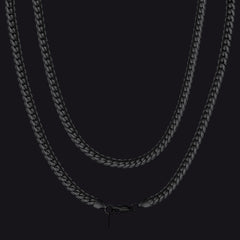 Colar de elos de corrente cubana hip hop com 6/8 mm de largura