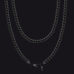 Colar de elos de corrente cubana hip hop com 6/8 mm de largura