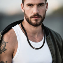 Colar de elos de corrente cubana hip hop com 6/8 mm de largura