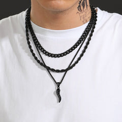 Colar com pingente de chifre italiano Cornicello Amuleto Talismã