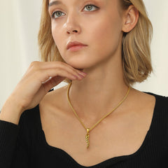 Colar com pingente de chifre italiano Cornicello Amuleto Talismã