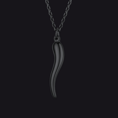 Colar de chifre italiano Cornicello Amuleto Pingente Homens Mulheres