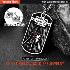 Catholic Knights Templar Dog Tag Necklace Men Women