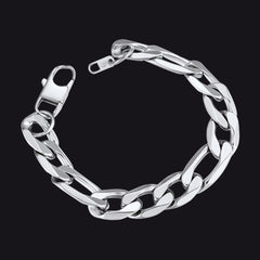 Pulseira Figaro Cuban Link Chain Curb 6mm-13mm