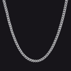 Colar de elos de corrente de trigo com corte de diamante 4/6/9/13 mm de largura